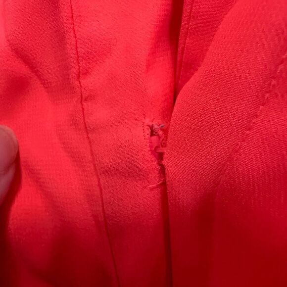 H&M coral flowy button down shirt size 8 - Picture 5 of 8